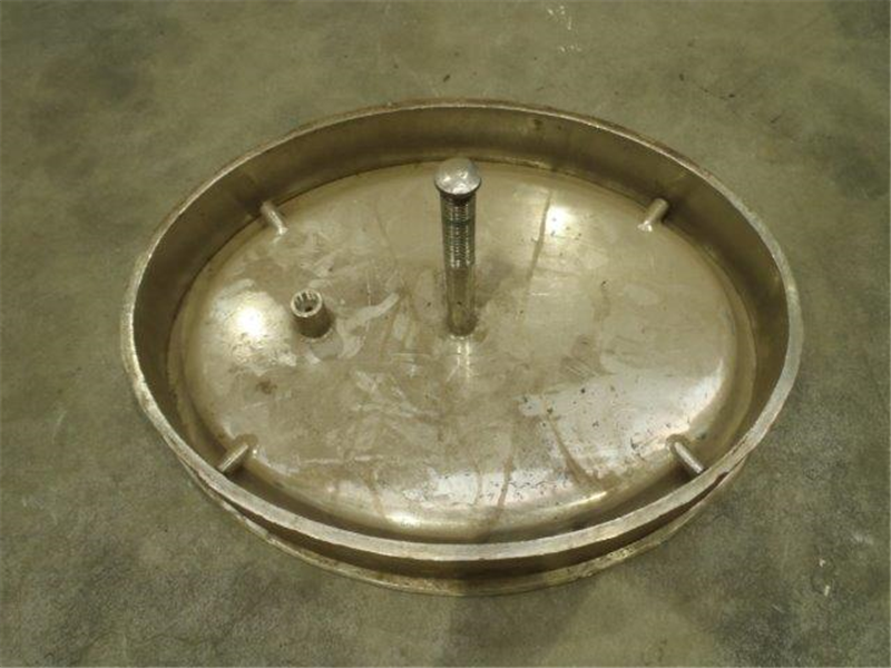 Couvercle inox 304, ovale 535x405, cadre 10x75