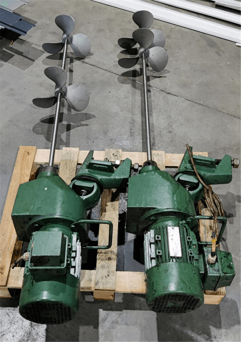 3-blads propellermixer met klemsysteem